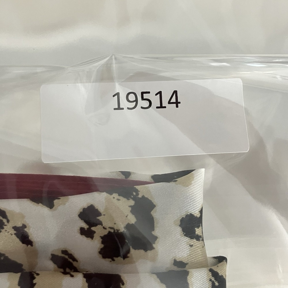 Talbots Leopard Print Square Scarf Cream Black Red Border NWT Womens - Picture 13 of 13